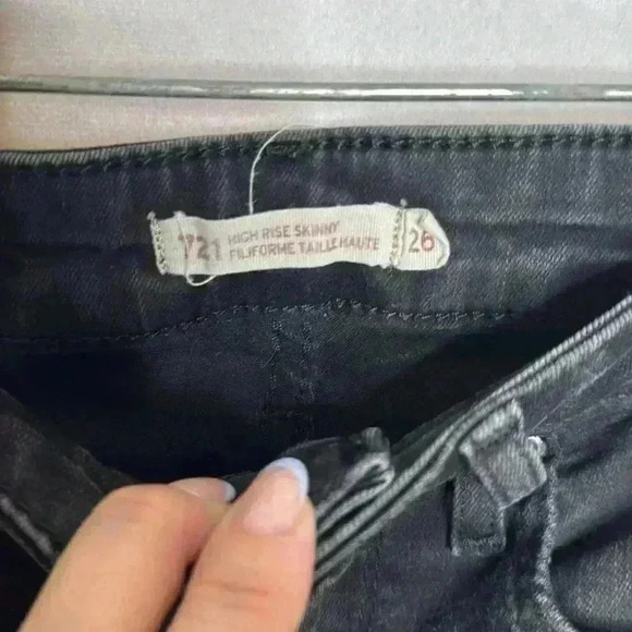 Levi’s black label  denim 721 high rise skinny - Picture 2 of 6
